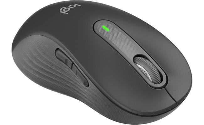 Logitech Left Handed Wireless Mouse Signature M650 L- Silent Clicks, Customizable Buttons, Bluetooth, PC/Mac/Chromebook - Graphite