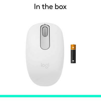Logitech M196 Bluetooth Wireless Mouse, Compact and Portable Mouse for Laptops, Tablets and More, 12-Month Battery, Smooth Tracking, Compatible with PC and Mac, Windows and macOS - Off White