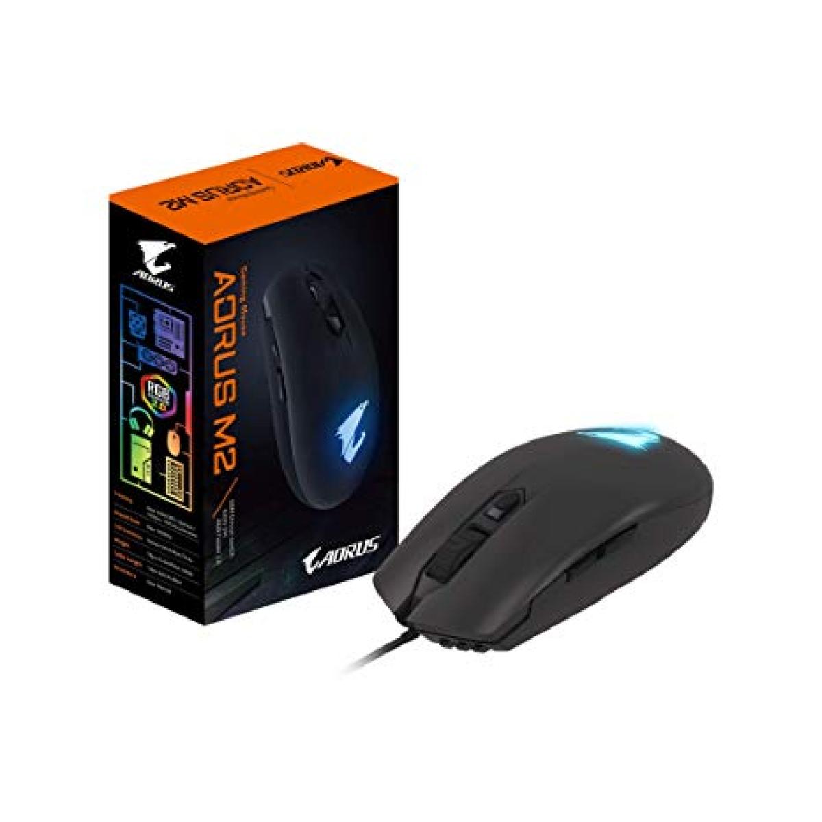 GIGABYTE AORUS M2 6200 DPI Lightweight RGB Fusion 2.0 Gaming Mouse