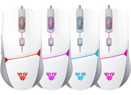 FANTECH CRYPTO VX7 RGB Optical Wired (White) Gaming Mouse 8000 DPI w/ 4 Colors LED