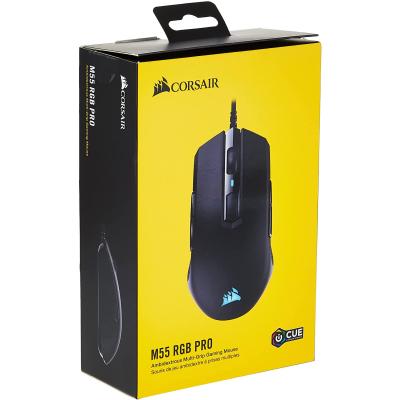 Corsair M55 RGB PRO Ambidextrous Optical Sensor 12,400 DPI Multi-Grip Wired Gaming Mouse