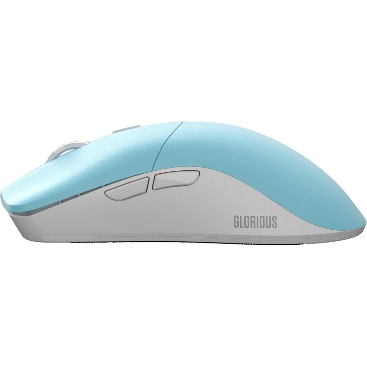 Glorious Forge Model O PRO Wireless (Blue Lynx) 2.4Ghz + Wired Gaming Mouse 55g Lightweight , 19K DPI w/6 Programmable Buttons, Up To 80-Hour Battery