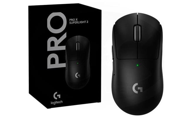 Logitech G PRO X SUPERLIGHT 2 (Black) LIGHTSPEED Wireless Gaming Mouse, Lightweight 60g, 8K Polling, LIGHTFORCE Hybrid Switches, 44K DPI HERO 2 Sensor, 888 IPS, 5 Programmable Buttons, Up To 95 Hours Battery, For PC & Mac