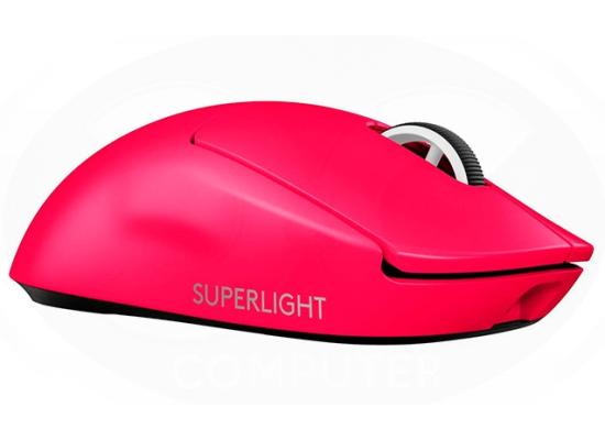 Logitech G PRO X SUPERLIGHT 2 (Magenta) LIGHTSPEED Wireless Gaming Mouse, Lightweight 60g, 8K Polling, LIGHTFORCE Hybrid Switches, 44K DPI HERO 2 Sensor, 888 IPS, 5 Programmable Buttons, Up To 95 Hours Battery, For PC & Mac