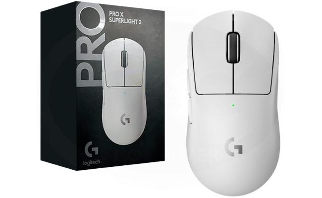 Logitech G PRO X SUPERLIGHT 2 (White) LIGHTSPEED Wireless Gaming Mouse, Lightweight 60g, 8K Polling, LIGHTFORCE Hybrid Switches, 44K DPI HERO 2 Sensor, 888 IPS, 5 Programmable Buttons, Up To 95 Hours Battery, For PC & Mac