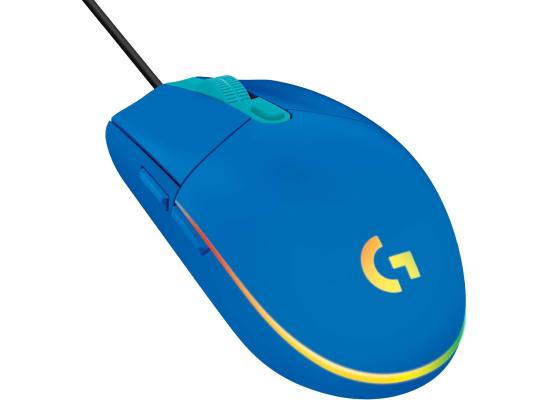 Logitech G203 (Blue) Wired Gaming Mouse, 8K DPI, LIGHTSYNC RGB, 6 Programmable Buttons, On-Board Memory, Screen Mapping, For PC & Mac
