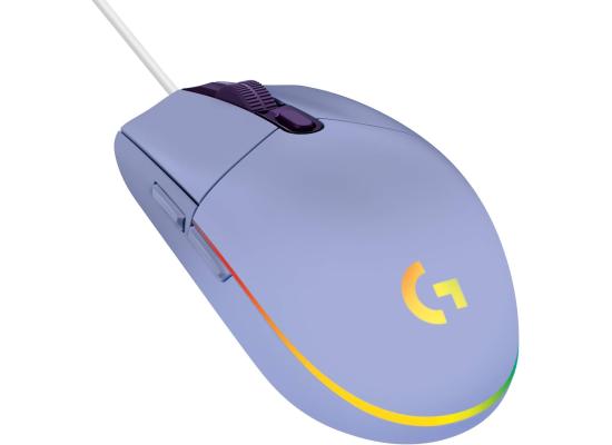 Logitech G203 (Lilac) Wired Gaming Mouse, 8K DPI, LIGHTSYNC RGB, 6 Programmable Buttons, On-Board Memory, Screen Mapping, For PC & Mac