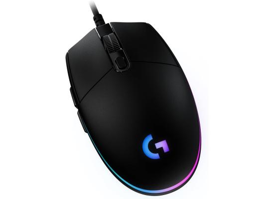 Logitech G203 Wired Gaming Mouse, 8,000 DPI, Rainbow Optical Effect LIGHTSYNC RGB, 6 Programmable Buttons, On-Board Memory, Screen Mapping, PC/Mac Computer and Laptop Compatible - Black