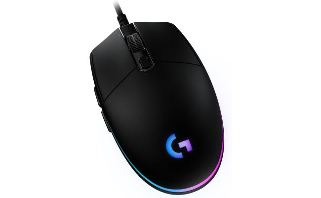Logitech G203 Wired Gaming Mouse, 8,000 DPI, Rainbow Optical Effect LIGHTSYNC RGB, 6 Programmable Buttons, On-Board Memory, Screen Mapping, PC/Mac Computer and Laptop Compatible - Black