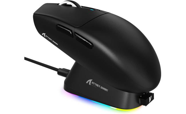 ATTACK SHARK G3PRO Wireless Gaming Mouse with RGB Charging Dock,2.4G/USB-C Wired/BT PAW3311 Optical Sensor 1K Polling Rate Adjustable 25K DPI,500mAh Battery Ultra Lightweight 59g Mice(Black) ATTACK SHARK G3PRO Wireless Gaming Mouse with RGB Charging Dock,2.4G/USB-C Wired/BT PAW3311 Optical Sensor 1K Polling Rate Adjustable 25K DPI,500mAh Battery Ultra Lightweight 59g Mice(Black)