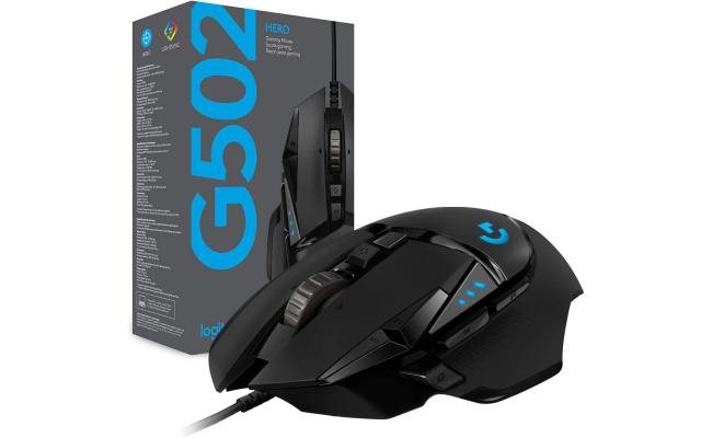 Logitech G502 HERO, Fully Programmable 11 Buttons W/ Hero 25K Sensor RGB High Performance Gaming Mouse (Comes w/ Leather Cord)
