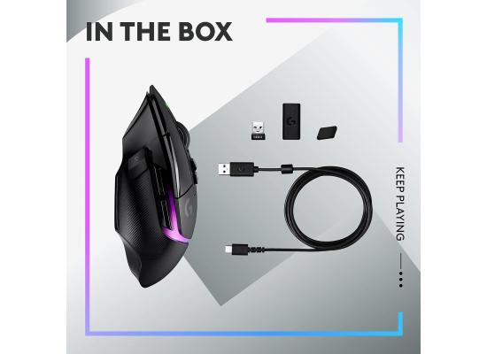 Logitech G502 X Plus Lightspeed Wireless , Hybrid Optical-Mechanical Switches w/ Hero 25K Sensor, Lightsync RGB, USB-C charging, 13 Programmable Controls - High Performance Gaming Mouse (Black)