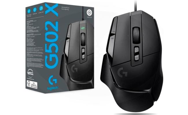 Logitech G502 X Lightforce Wired, Hybrid Optical-Mechanical Switches w/ Hero 25K Sensor, 89 Grams, 13 Programmable Controls - High Performance Gaming Mouse (Black)
