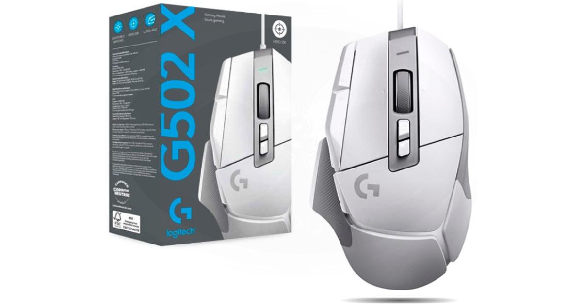 Logitech G502 X Lightforce Wired, Hybrid Optical-Mechanical