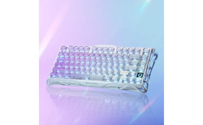 GravaStar Mercury K1 Lite Wireless Mechanical Gaming Keyboard, Custom Linear Switches designed for effortless typing, Crystal-Clear Keycaps.