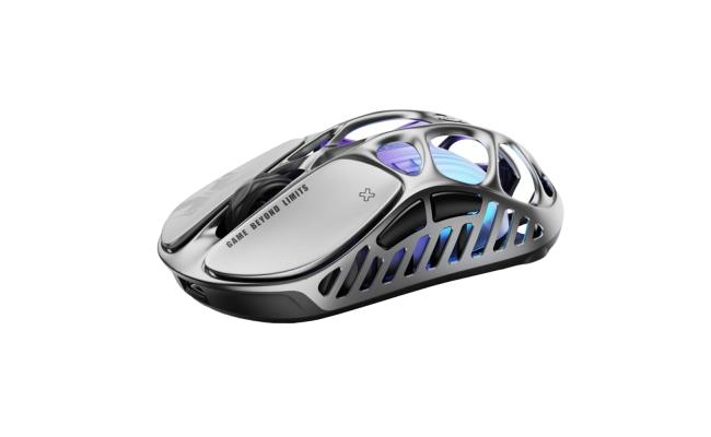 GravaStar Mercury X Wireless Gaming Mouse – 32,000 DPI PAW 3950 Sensor, 1000Hz Polling Rate, Only 49g, Magnesium Alloy Hollow Frame, RGB Lighting, 5 Programmable Buttons