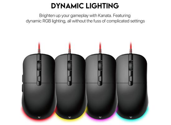 FANTECH KANATA VX9 RGB Optical Wired Gaming Mouse, 3600 DPI, 77g Weight, Ambidextrous Design