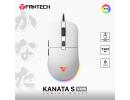 FANTECH KANATA S VX9S (White) RGB Optical Wired Gaming Mouse, 7200 DPI, 82g Weight, Ambidextrous Design, Braided Cord, Software Support For Kanata S