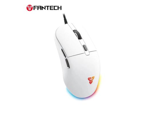 FANTECH KANATA S VX9S (White) RGB Optical Wired Gaming Mouse, 7200 DPI, 82g Weight, Ambidextrous Design, Braided Cord, Software Support For Kanata S