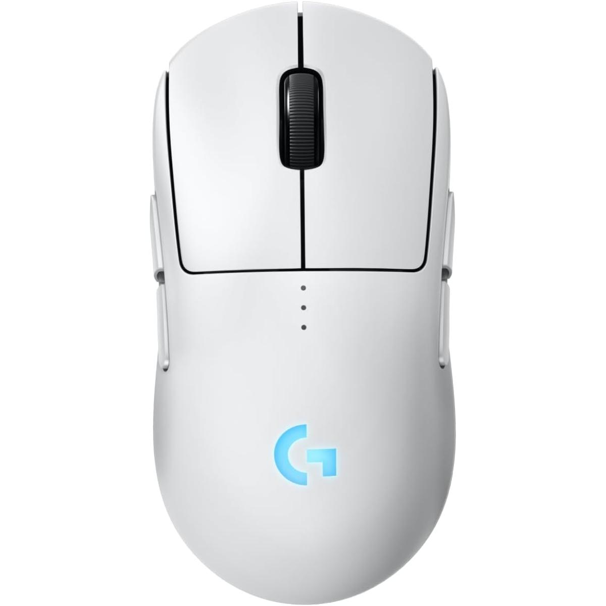 Logitech G PRO 2 Lightspeed Wireless Gaming Mouse, Right- or Left-Handed Mouse with up to 4 Customizable and Switchable Magnetic Side Buttons, 44K DPI Sensor, USB-C Charging, for PC/Mac - White