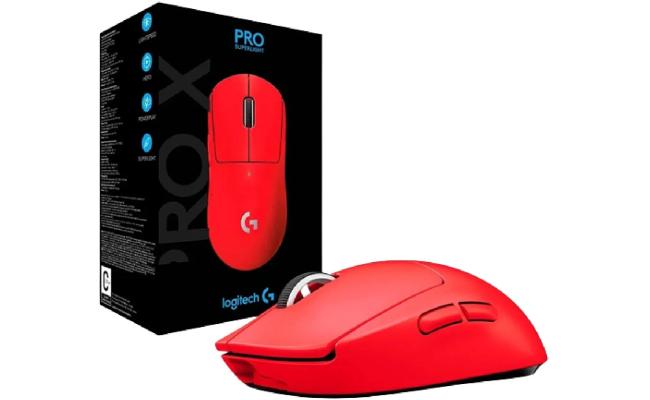 Logitech G PRO X SuperLight Wireless Gaming Mouse, HERO 25K Sensor, 25600 DPI,Long Battery Life, On-Board Memory, Built For Esport, PC / Mac - Red