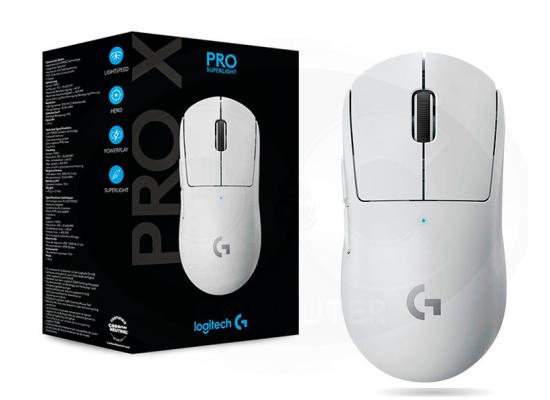 Logitech G PRO X SuperLight Wireless Gaming Mouse, HERO 25K Sensor, 25600 DPI,Long Battery Life, On-Board Memory, Built For Esport, PC / Mac - White