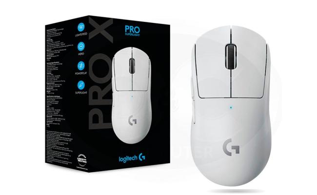 Logitech G PRO X SuperLight Wireless Gaming Mouse, HERO 25K Sensor, 25600 DPI,Long Battery Life, On-Board Memory, Built For Esport, PC / Mac - White