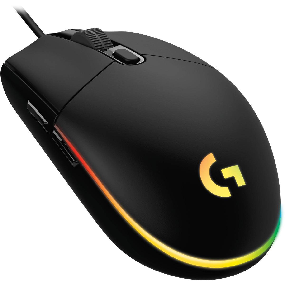 Logitech G102 Customizable Wired RGB Mouse, 6 Programmable Buttons, Gaming Grade Sensor, 8000 DPI Light Weight (Black)