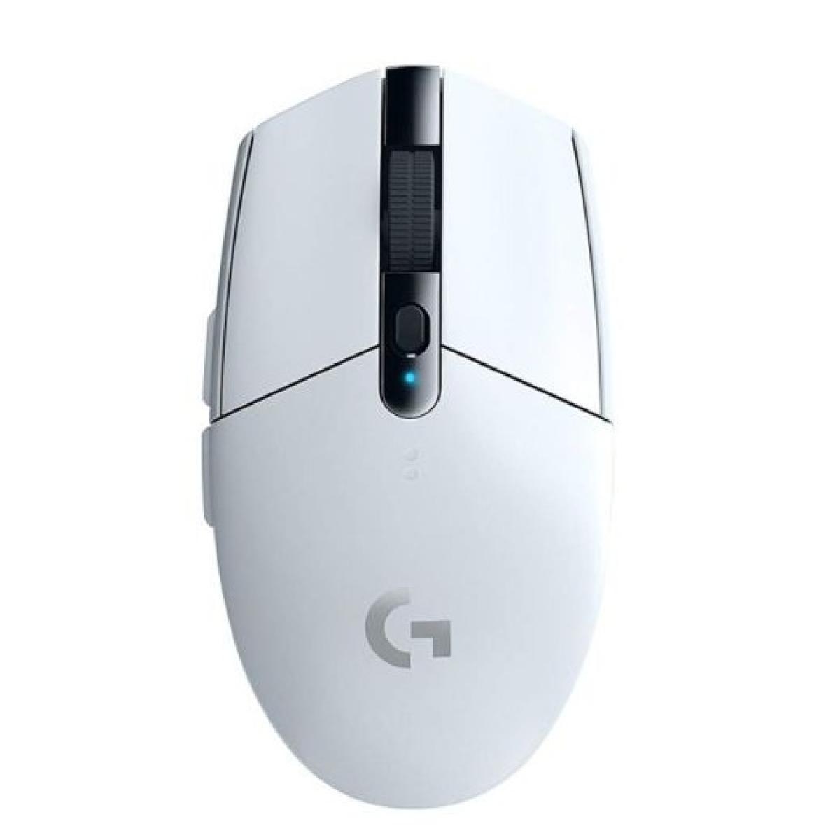Logitech G304 Lightspeed Wireless (2.4GHz) Gaming Mouse, Hero Sensor, 12,000 Dpi, 6 programmable buttons (White)