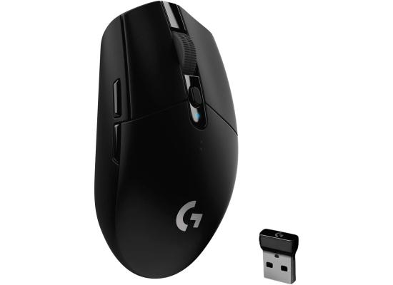 Logitech G305 Lightspeed Wireless Gaming Mouse w/ Hero 12K Sensor 6 Programmable Buttons Up To 250 Hours Durability With One AA Battery - Black