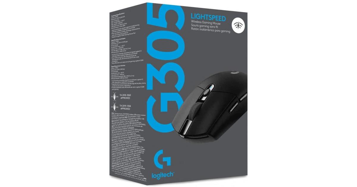 Logitech G305 Lightspeed Wireless Gaming Mouse w/ Hero 12K Sensor 6 ...