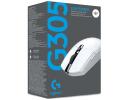 Logitech G305 Lightspeed Wireless Gaming Mouse w/ Hero 12K Sensor 6 Programmable Buttons Up To 250 Hours Durability With One AA Battery - White