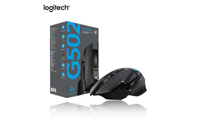 Logitech G502 Lightspeed Wireless Gaming Mouse with Hero 25K Sensor1 ms Report Rate, PowerPlay Compatible, Tunable Weights and Lightsync RGB - Black