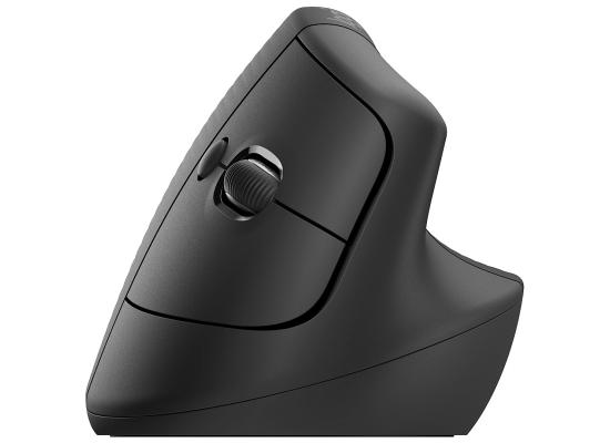 Logitech Lift Vertical Ergonomic Advanced Optical Wireless (Graphite) Mouse (2.4GHz & Bluetooth Connection) Quiet Clicks 6 Buttons