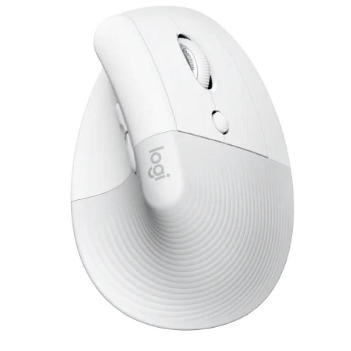 Logitech Lift Vertical Ergonomic Advanced Optical Wireless (Off white) Mouse (2.4GHz & Bluetooth Connection) Quiet Clicks 6 Buttons