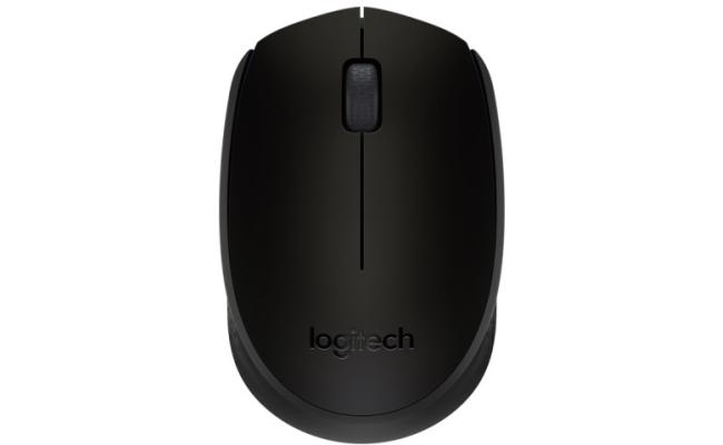 Logitech M171 Wireless Mouse, 2.4 GHz with USB Mini Receiver, Optical Tracking, 12-Months Battery Life, Compact Fully Ambidextrous Design For Windows, macOS - Black