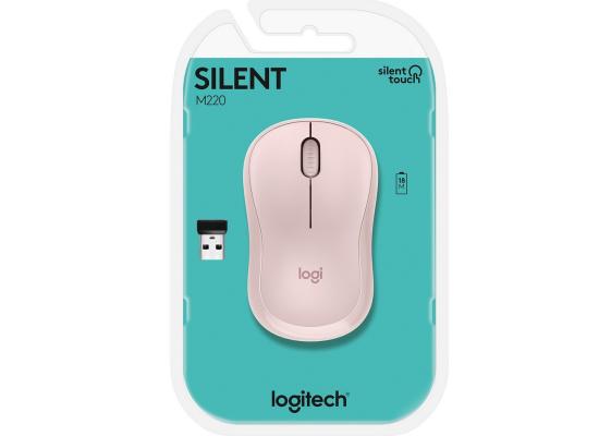 Logitech M220 Silent Clicks Wireless 2.4GHz Optical Mouse, 1000 DPI Compatible with PC, Mac, Laptop - White