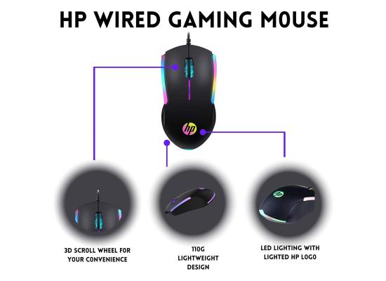 HP M160 Wired USB Optimum Performance RGB Gaming Mouse W/ Optical Sensor, 1000 DPI