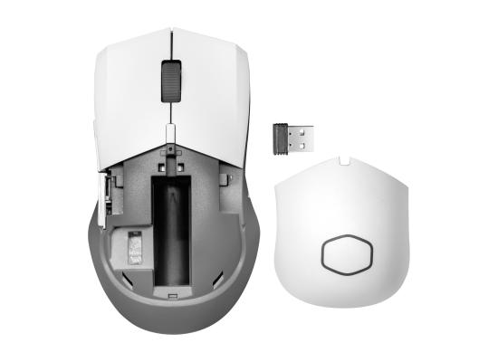 Cooler Master MM311 Wireless (2.4GHz) Gaming Mouse, Lightweight 77g w/ AA battery included, 10K DPI Optical Sensor - Matte White