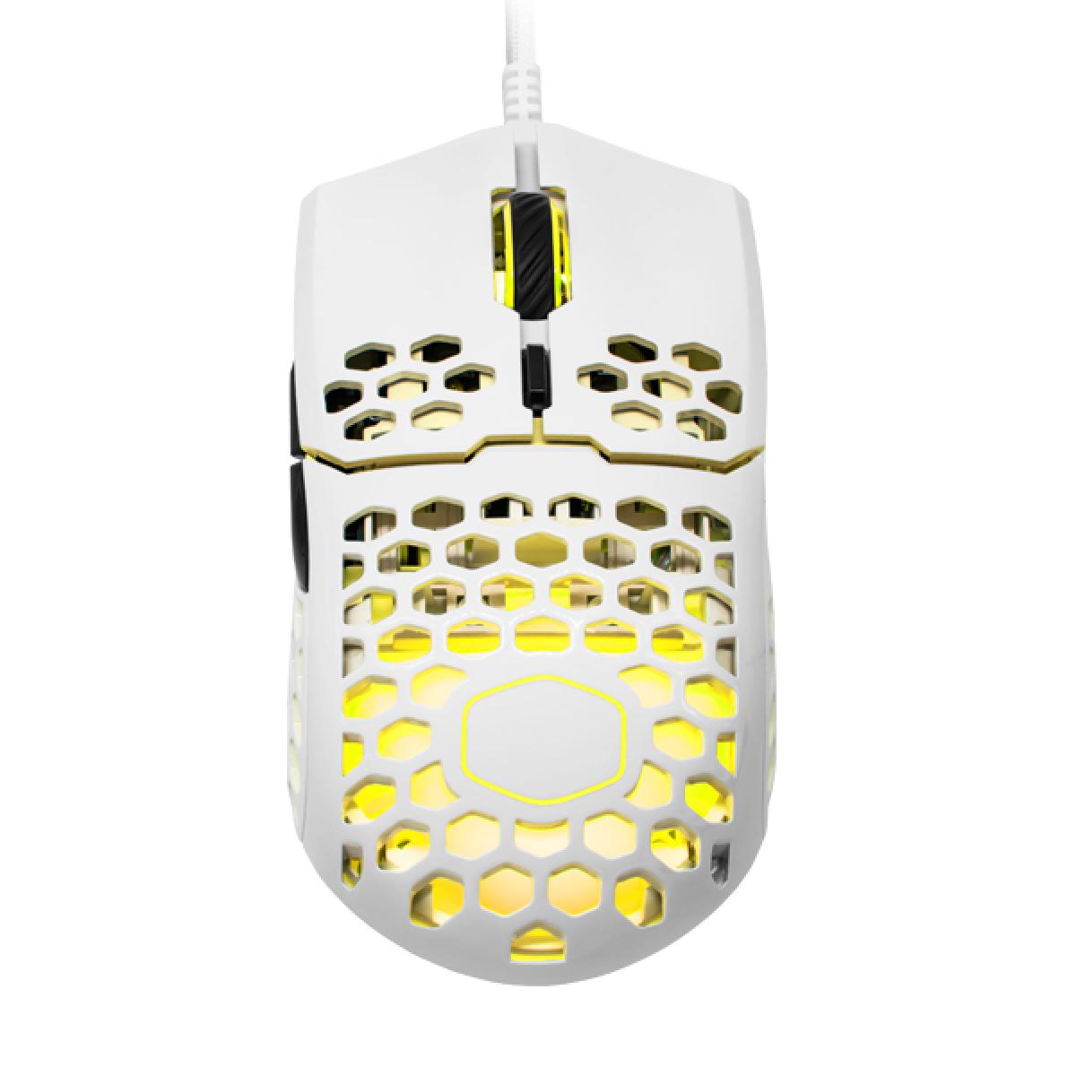 Cooler Master MM711 Glossy White RGB 60G with Lightweight 16,000 DPI Gaming Mouse