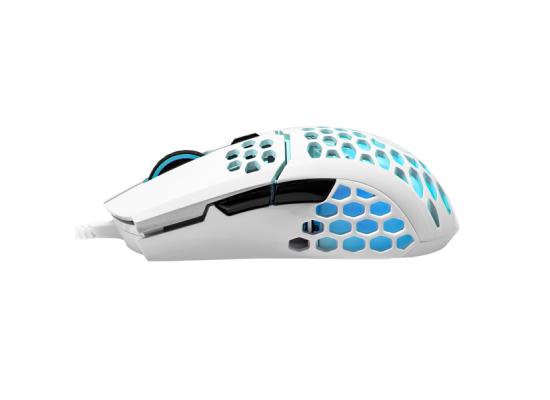 Cooler Master MM711 Glossy White RGB 60G  with Lightweight 16,000 DPI Gaming Mouse