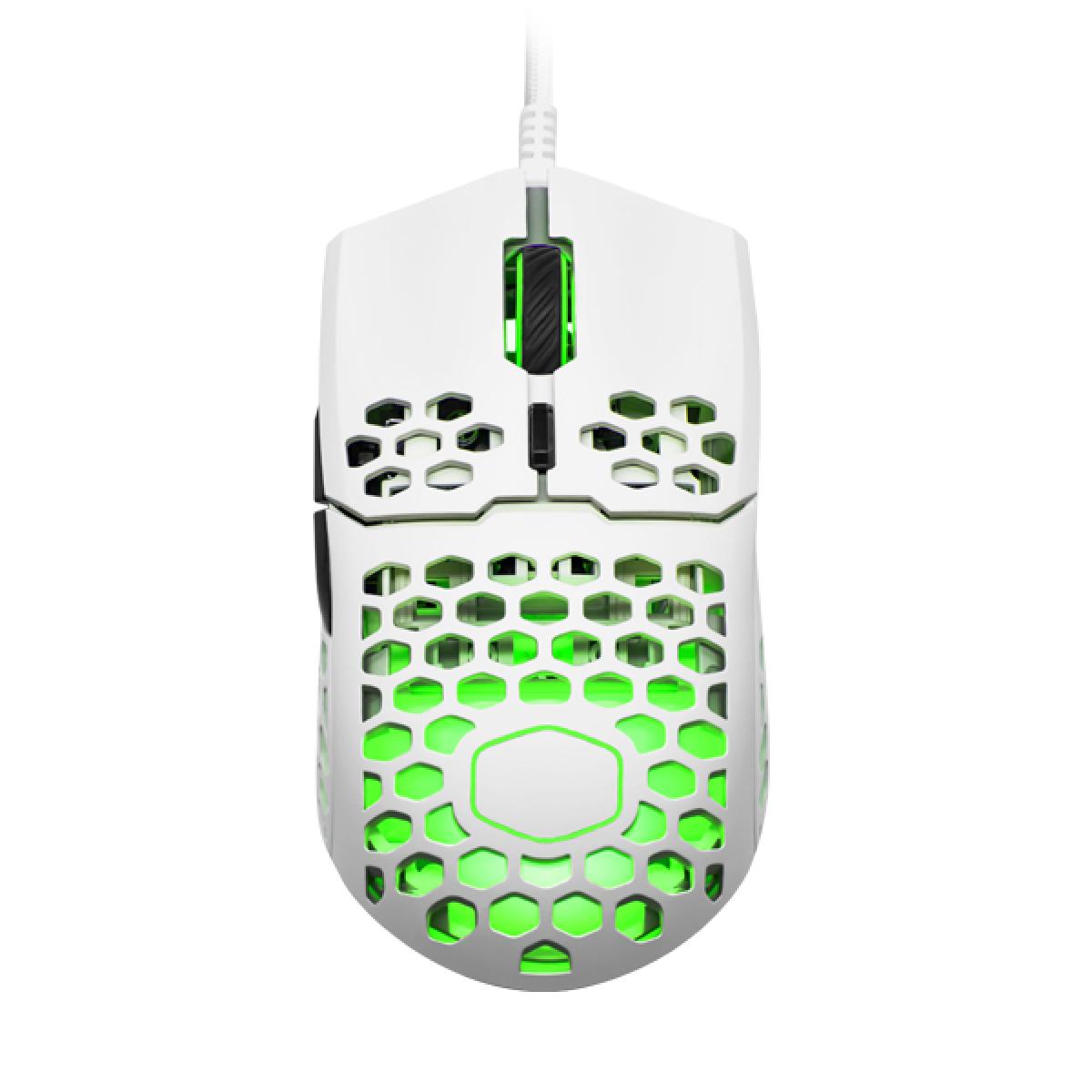 Cooler Master MM711 Matte White RGB 60G with Lightweight 16,000 DPI Gaming Mouse
