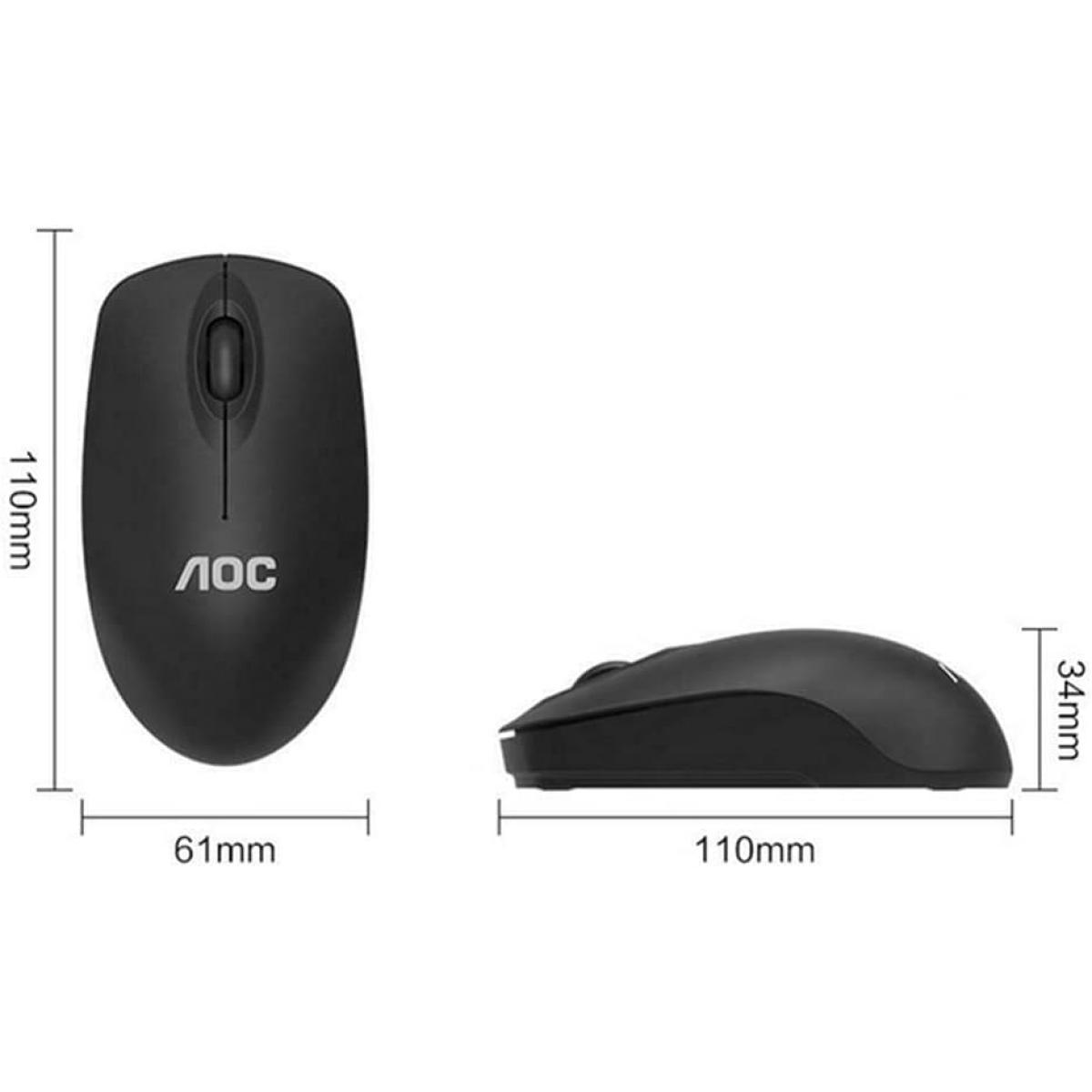 AOC MS320 Wireless Mouse, WIRELESS MOUSE 2.4GHZ USB RECEIVER, 1600 DPI.