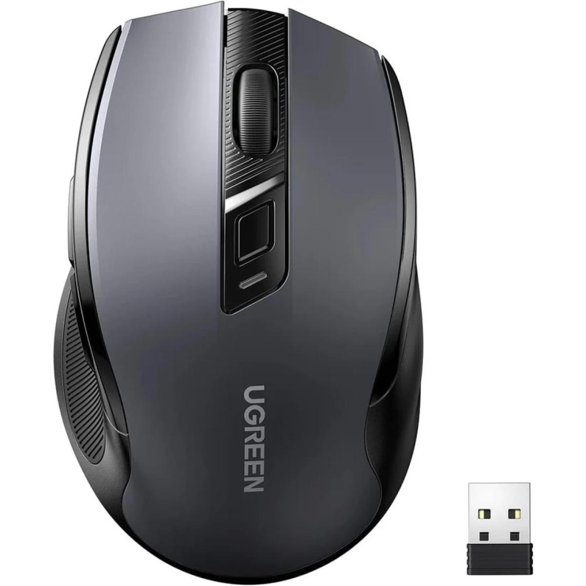UGREEN Ergonomic Wireless Mouse 2.4 GHz, 10m/32f, 400DPI (Black)
