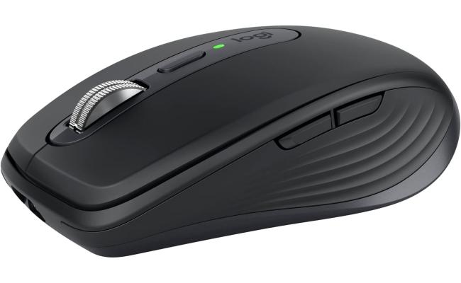Logitech MX Anywhere 3S Compact Wireless Mouse, Fast Scrolling, 8K DPI Any-Surface Tracking, Quiet Clicks, Programmable Buttons, USB C, Bluetooth, Windows PC, Linux, Chrome, Mac - Graphite
