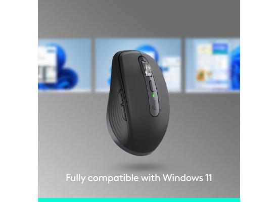 Logitech MX Anywhere 3S Compact Wireless Mouse, Fast Scrolling, 8K DPI Any-Surface Tracking, Quiet Clicks, Programmable Buttons, USB C, Bluetooth, Windows PC, Linux, Chrome, Mac - Graphite