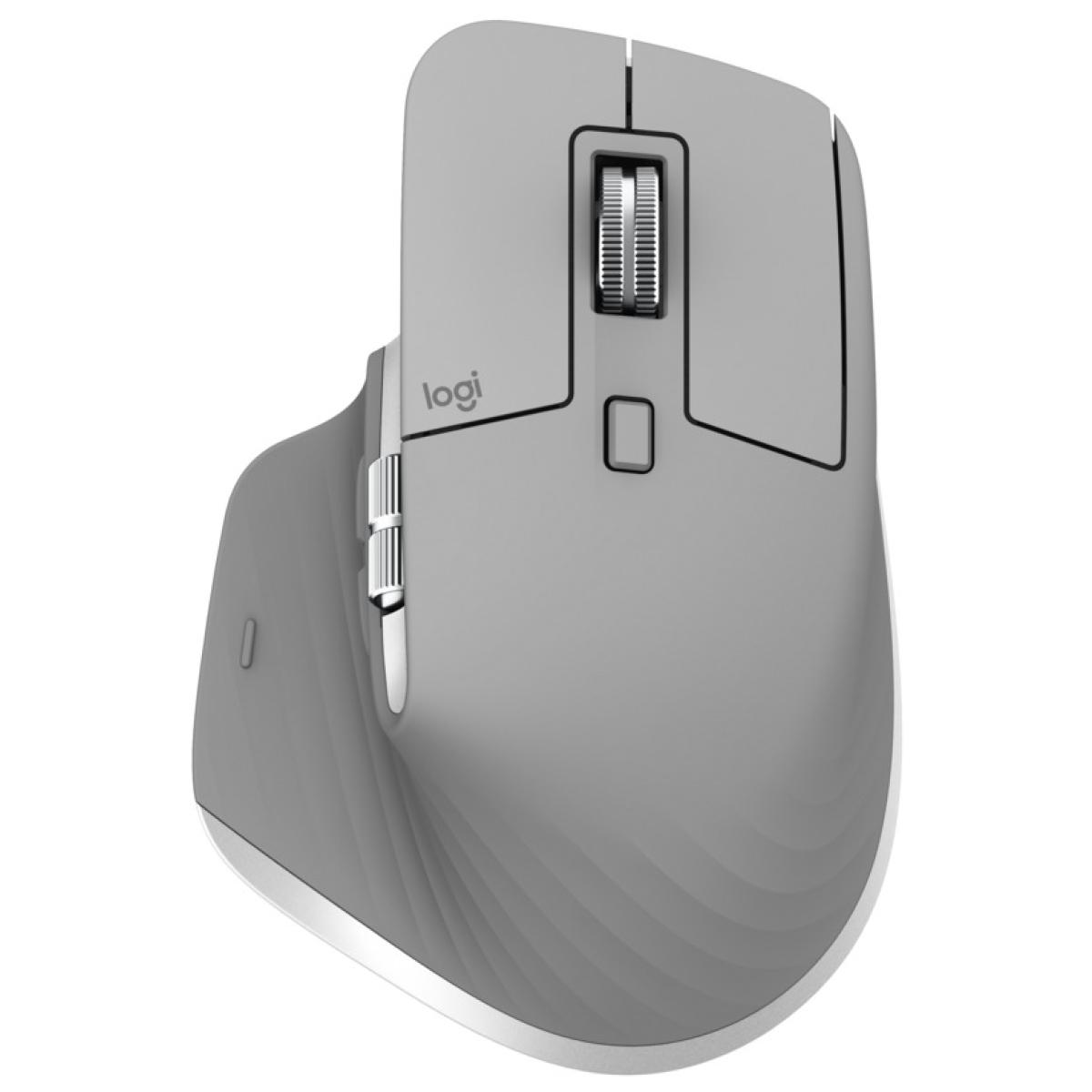 Logitech MX Master 3 Advanced Wireless, Up To 4000DPI,APP-Specific Customization ,Ultra Quiet Mouse For Video Editing & Apps like Photoshop - Mid Grey