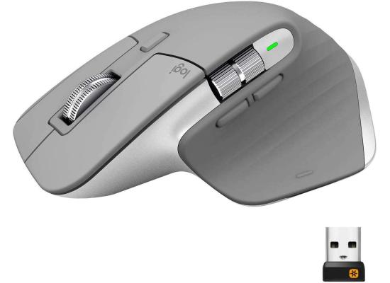 Logitech MX Master 3 Advanced Wireless, Up To 4000DPI,APP-Specific Customization ,Ultra Quiet Mouse For Video Editing & Apps like Photoshop - Mid Grey