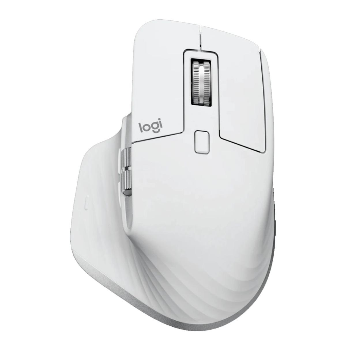 Logitech MX Master 3S Performance Wireless (Bluetooth & 2.4GHz Logi Bolt USB) Up To 8000DPI, Countless Customization ,Ultra Quiet Mouse - Pale Grey