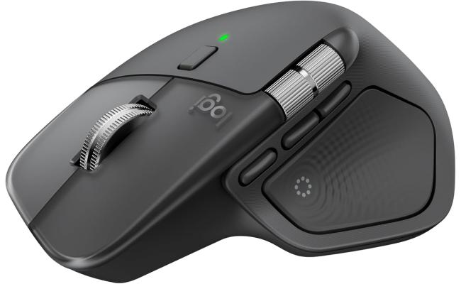 Logitech MX Master 4, Ergonomic Wireless Mouse with Advanced Performance Haptic Feedback, Ultra-Fast Scrolling, USB-C Charging, Bluetooth, Windows, MacOS - Graphite